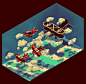Sky Chase - Voxel Art : Concepts in voxel art for a projet of a shoot'em up game.
