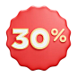 45 percent  3D Icon