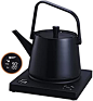 Magic Mill Electric Kettle - Pour Over Kettle with Temperature Control and Built-In Stopwatch for Coffee and Tea Brewing -...