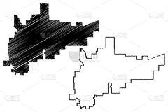 阿马里罗,城市,美国,国内著名景点,边界,现代,德克萨斯,草图,剪影