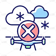 大雪时不要飞RGB彩色手动标签图标