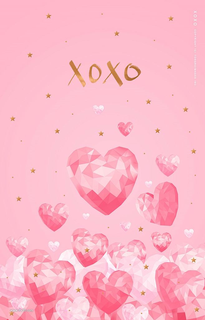粉红唯美情人节美女气球爱心520LOVE...