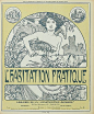 ALPHONSE MUCHA (1860-1939). L'HABITATION PRATIQUE. Magazine cover. 1907.