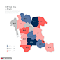 忠清南道韩国色区域分区地图素材 设计素材 其他素材