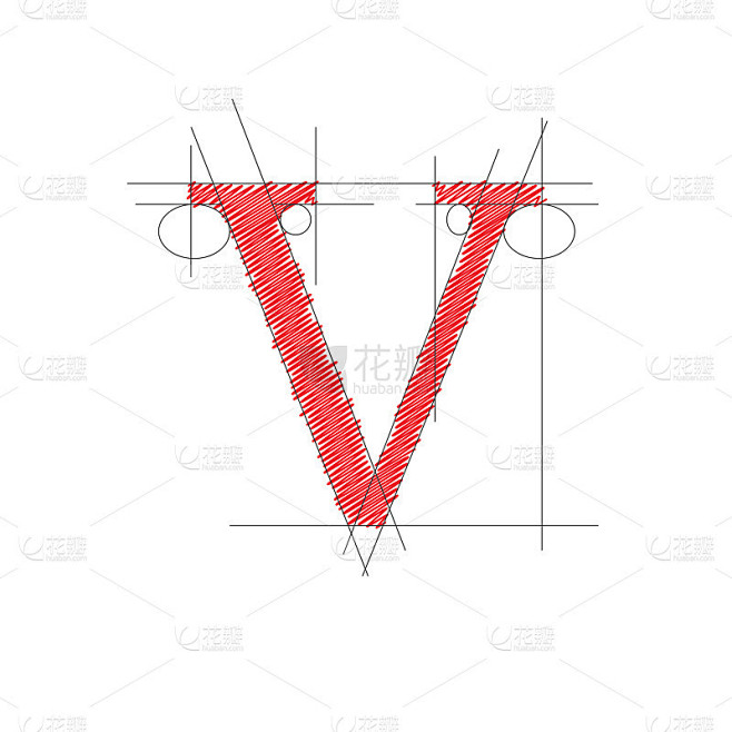 向量符号设计字母V