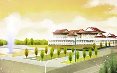 城市中心 道路建设 标志建筑 风景插图插画设计AI ti237a13509