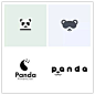 熊猫为素材的logo设计 ​​​​