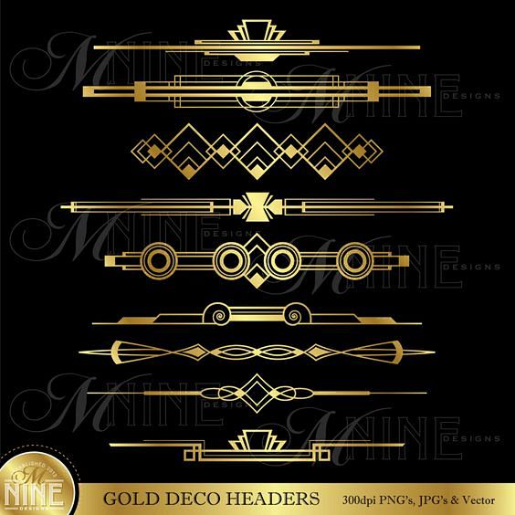 GOLD DECO HEADERS Cl...