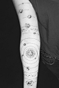 solar system tattoo - 30 Examples of Solar System Tattoo | Art and Design: 