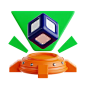全球技术 3D 图标