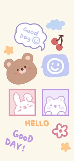 卡通 手机壁纸 小熊 cr:Seoulanchic