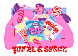 campaign Candy everpress Fashion  ILLUSTRATION  silkscreen silkscreen print snacks stuttgart tshirt