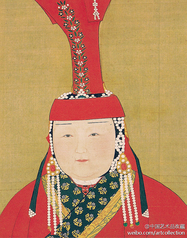 工笔重彩#【 元 刘贯道 《皇后察必画.