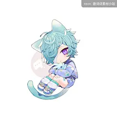 M743 米粉めこ mecolate 手绘 插画 二次元 作品 素材 图片 参考-淘宝网