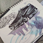 These shoes have really grown on me. They really do look different in person and it's hard to capture their form on paper. The Vapormax reminds me of the jellyfish so I decided to include a sketch of them on the page. What are your thoughts on the Vaporma