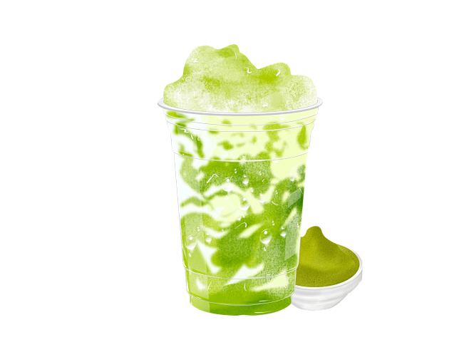 抹茶冰沙png