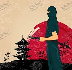 忍者 【酷图网】忍者,隐忍,特殊职业,忍术,忍者之星,忍者装束,卡通人物,蒙面人,武侠