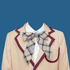 网红学院风证件照免扣换脸模板韩版学院风发型服饰证件照模板素材