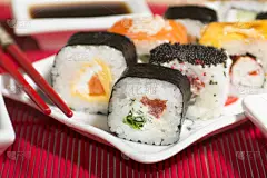 日本,寿司,日本食品,特写,传统,巴姆,餐具,鱼子酱,水平画幅,素食