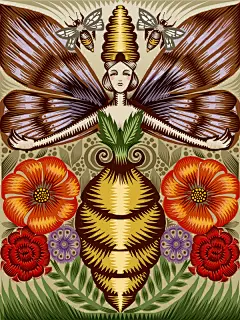 美国女插画师Q.Cassetti传统风格插画作品