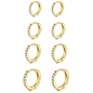 Senteria 4Pairs Gold Hoop Earrings for Women 14K Gold Plated Small Gold Hoop Earrings Gold Huggie Hoop Earrings CZ Tiny Cartilage Piercing Second Hole Earrings 6/8/10/12mm : Amazon.ca: Clothing, Shoes & Accessories