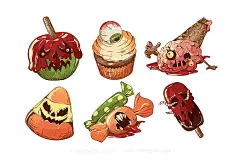 64款万圣节海报传单横幅广告元素卡通矢量插画图片国外设计素材下载_颜格视觉