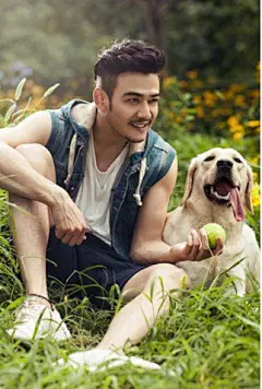 暖男  杨烁 萌犬 壁纸