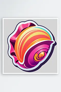 海螺贴图插画的自然美景呈现-众图网