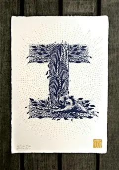法国插画家  Valérie Hugo  一组创意英文字母手绘插画(ABCDEFGHI) ​ ​​​​