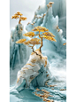 青绿山水丨翡翠流金（附关键词）