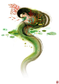 插画，手绘，油画，卡通，动漫