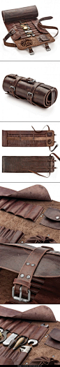 Leather Tools Bag: 