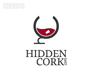 Hidden Cork红酒标志设计