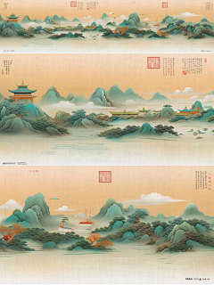 yandongchen采集到插画  山水 