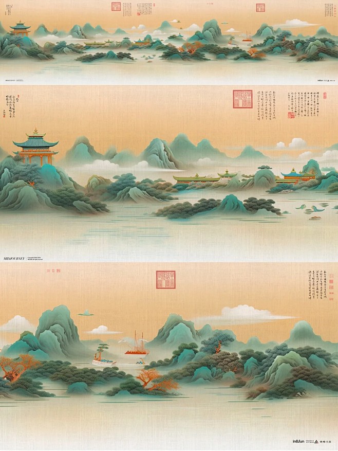 AI山水长卷_左右滑动_1_映峰大叔_来...