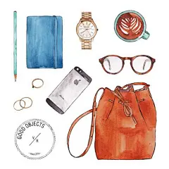 Good Objects插画作品 #插画# #优雅# #简约# #复古# #水彩##手绘# #小清新#