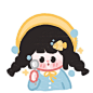 cr.微博@肚肚图画本_210915_可爱 女生 Q版 头像 插画