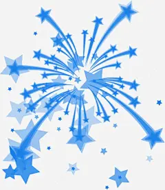 蓝色唯美设计五角星丝带免抠png素材_新图网ixintu.com
