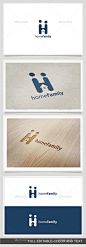 Home Family Logo Design Template Vector #logotype Download it here:  http://graphicriver.net/item/home-family/10236123?s_rank=460?ref=nexion: 