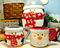 创意陶瓷马克杯 圣诞老人和企鹅可爱原单马克杯水杯 陶瓷特有的纯净和光滑 加上鲜红色的围巾真实不错的搭配哦 难道企鹅也怕冷么