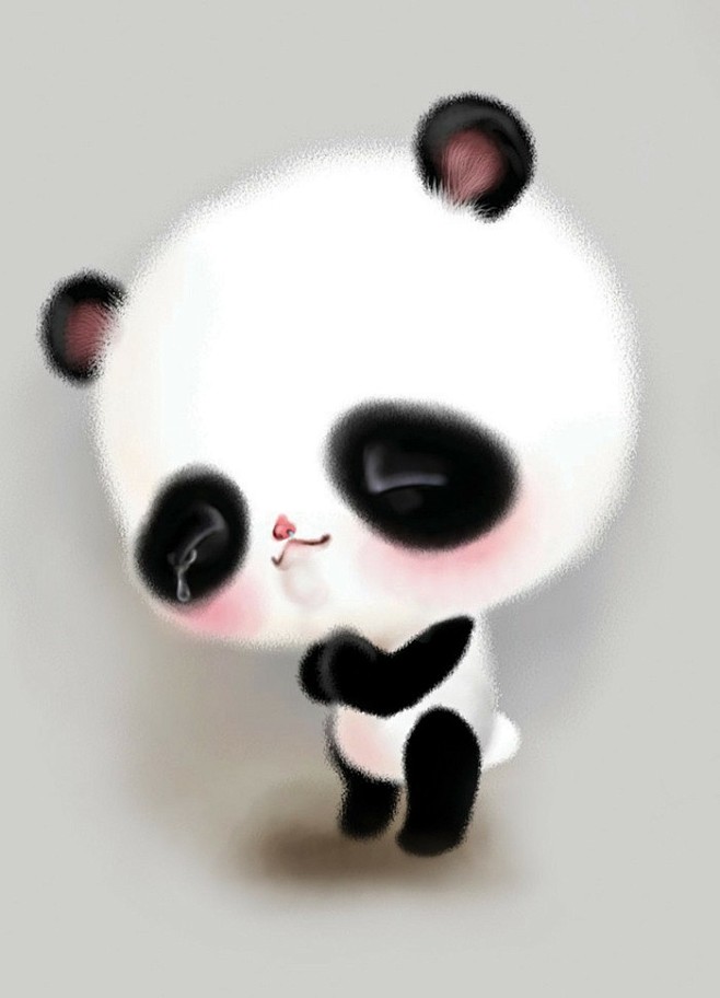 萌物 熊猫 壁纸 手绘 插画 动漫