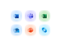 Glassy Icons-Microsoft Office视觉设计图标设计徽标glassmorphism图标图标集的图标玻璃态玻璃趋势展望团队Skype excel微软Powerpoint微软Office微软Word微软