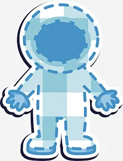 扁平化宇航员免抠素材_新图网 https://ixintu.com 太空人 蓝色