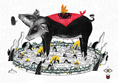 一丈瓷白采集到插画的茶壶