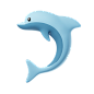 海豚 3D多彩卡通动物形象图标 Dolphin_2k