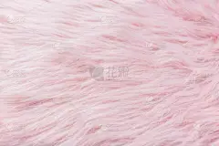 粉红毛皮质地,粉红羊皮背景的顶视图.