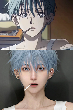 染rqrq采集到真人男头