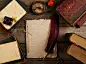 Antique books concept