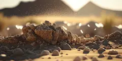 沙漠、植物仙人掌、砂石 AI场景 电商背景素材