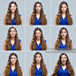 Young woman making facial expressions : Stock Photo